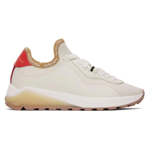 See By Chloe White Brett
Sneakers Size 37 6.5 White Tan
Orange And Red - Picture 1 of 10